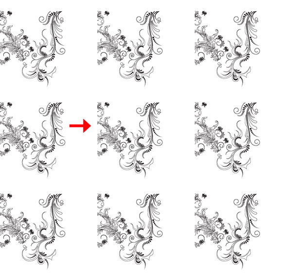 create complex pattern using smart object and nudging