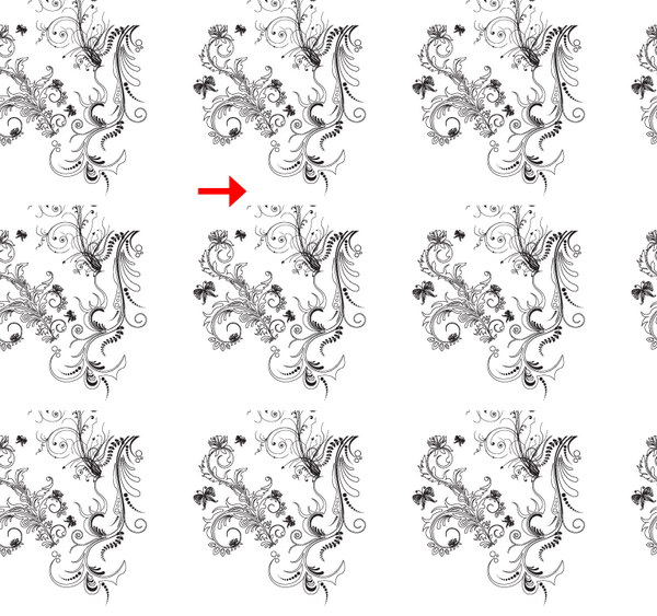 create complex pattern using smart object and nudging