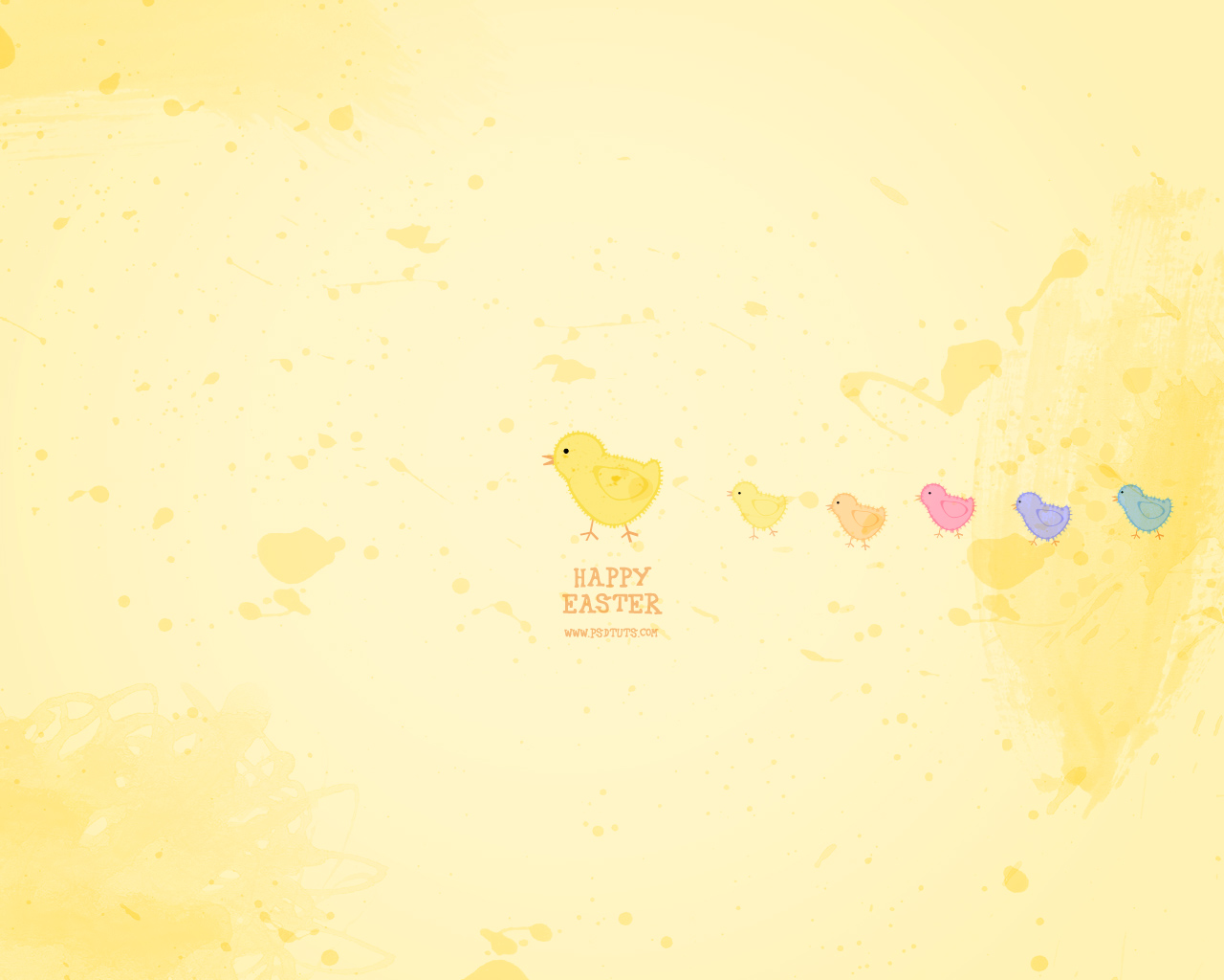 Super Cute Easter Wallpaper Illustration Tutorial