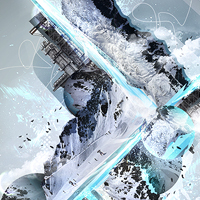 Make a Freezing Cold Snow-themed Abstract Piece